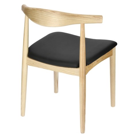 Krzesło Kibo widziane z góry pod kątem, podkreślające ergonomiczny kształt oparcia.