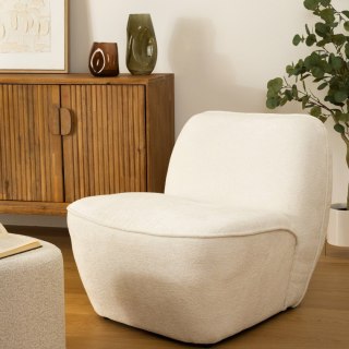 Szenilowy fotel niski japandi Shiracha - 73x56x40 cm
