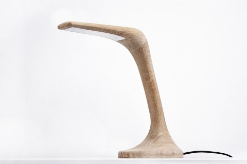 Lampa biurkowa LED z drewna Edanami Teburu – detal formy