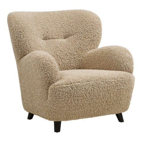 Tapicerowany fotel boucle japandi Kuriku - 86x84 cm