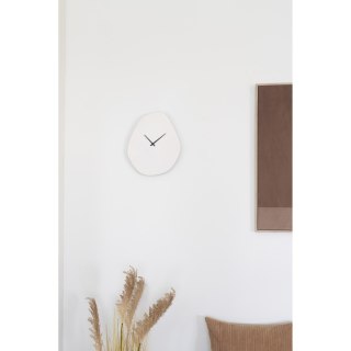 Zegar ścienny betonowy owalny Yukigeshiki 33 cm – biały