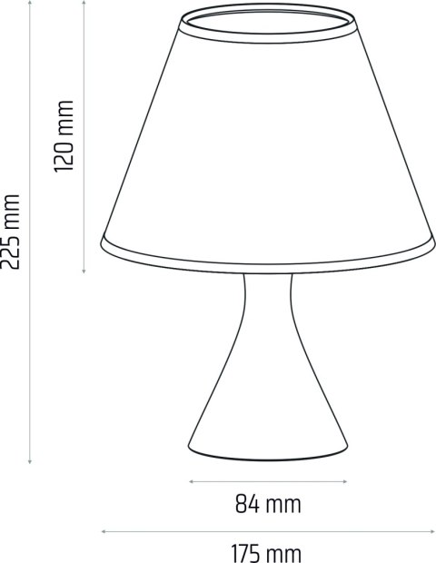 lampa stołowa japandi hinoki teburu rysunek techniczny wymiary