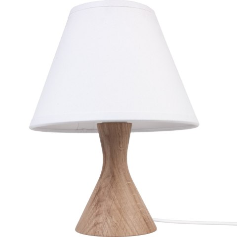lampa stołowa hinoki teburu dębowa podstawa i jasny abażur