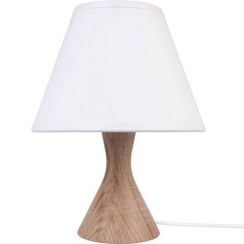 lampa stołowa hinoki teburu dębowa podstawa i jasny abażur
