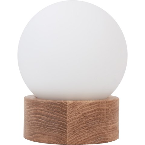 lampa stołowa hikari teburu zbliżenie dębowa podstawa i klosz
