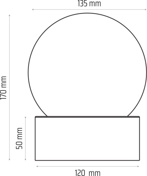 lampa stołowa hikari teburu rysunek techniczny wymiary