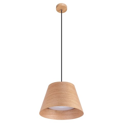 Lampa wisząca drewniana japandi dębowa stożkowa Nara