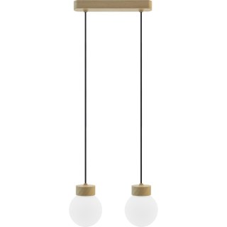 Lampa wisząca Barrel-Orb Kula 2pł dąb