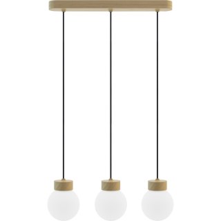 Lampa wisząca Barrel-Orb Kula 3pł dąb