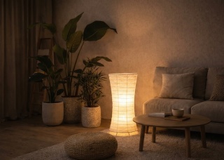 Lampa podłogowa papierowa japandi lampion Haku Sei 65 cm