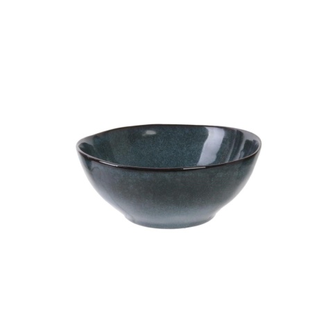 Mała misa ceramiczna Midori III granatowa na białym tlw