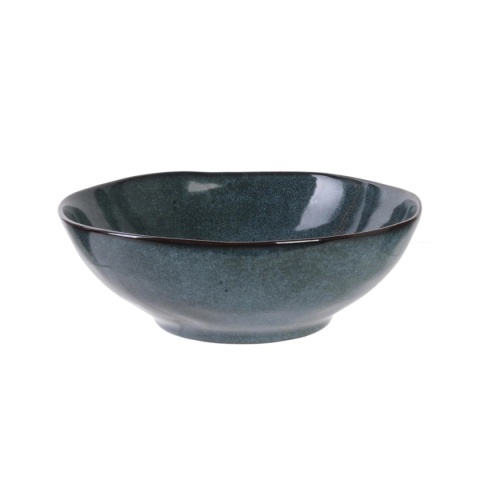 Granatowa ceramiczna misa japandi Midori IV  z przodu