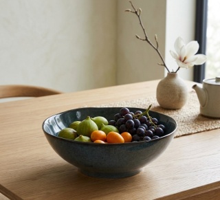 Ceramiczna misa kuchenna japandi Midori IV granatowa