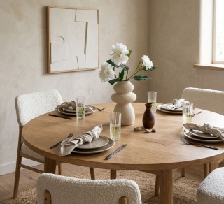 Ceramiczny komplet 4 talerzy obiadowych japandi Shusho III
