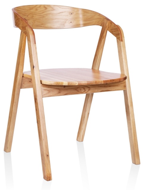 Krzesło dębowe Aori Natural Oak - widok z przodu