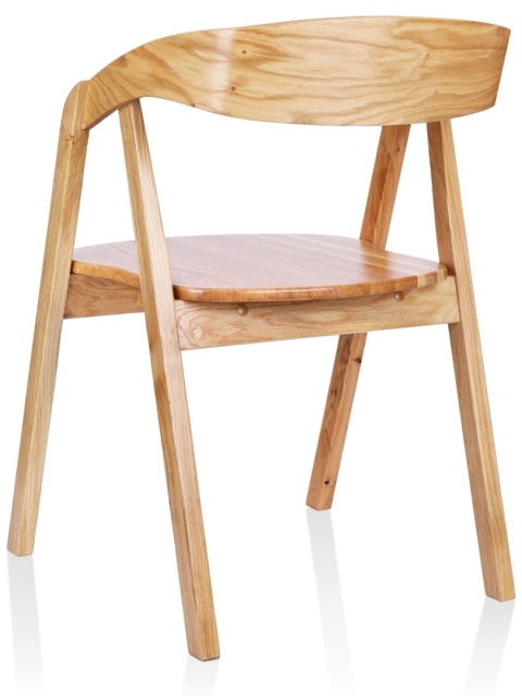 Krzesło dębowe Aori Natural Oak - widok z tyłu