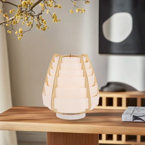 lampa stołowa japandi tomori teburu na stoliku bocznym w salonie