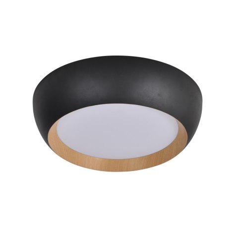 lampa sufitowa czarna z drewnem hoshi kuro ii widok produktu