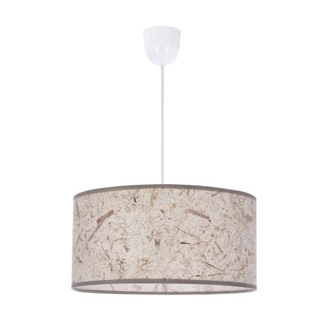 lampa wisząca Washi beżowa abażur tkaninowy japandi na białym tle