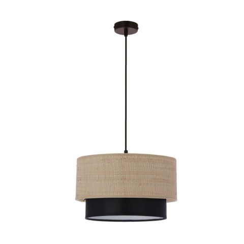 lampa wisząca rattanowa Kagehikari z cylindrycznym abażurem