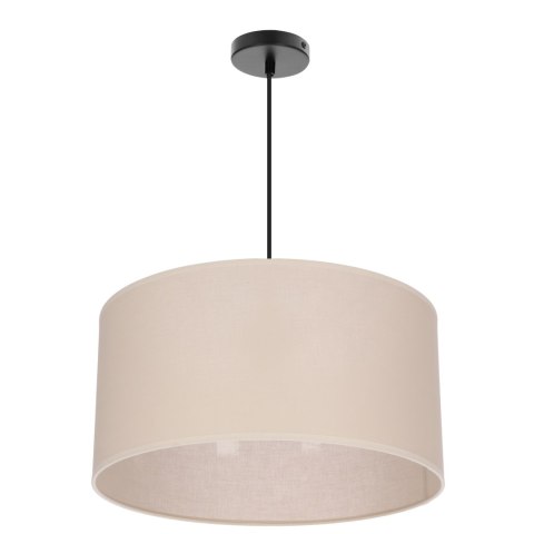 lampa wisząca beżowa Maika Kinari z cylindrycznym abażurem