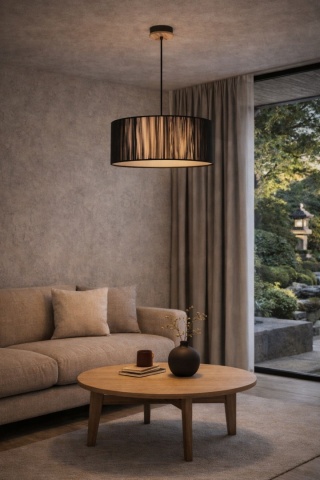 Lampa wisząca czarna japandi Yogiri II