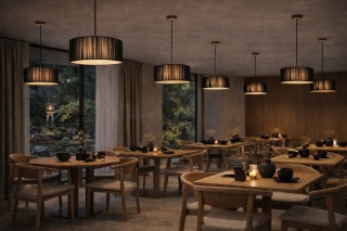 Lampa wisząca czarna japandi Yogiri II