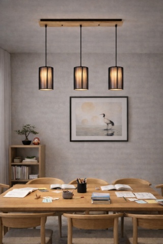 Lampa wisząca czarna japandi Yogiri III