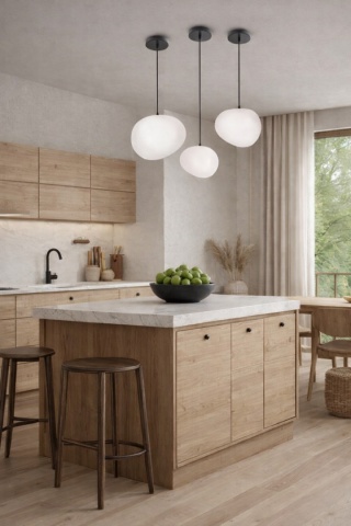 Lampa wisząca biała mleczna japandi Nagare 20 cm
