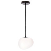 lampa wisząca biała mleczna Nagare 30 cm z organicznym kloszem