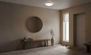 Lampa sufitowa japandi biała Hoshi Shiro