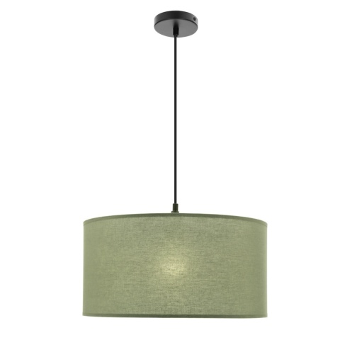 lampa wisząca japandi Maika Midori w salonie z zieloną ścianą i sofą