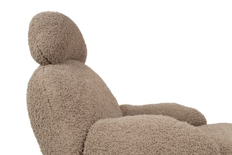 Fotel bujany japandi teddy beżowy Fuwari
