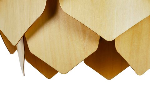lampa drewniana struktura klosza detal