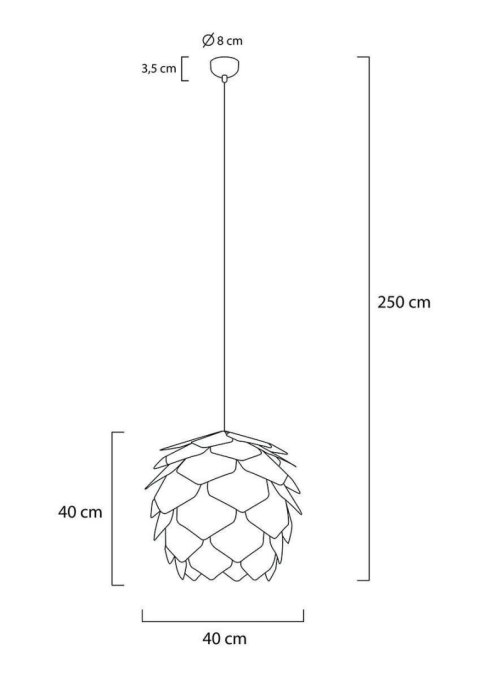 lampa wisząca drewniana japandi szyszka wymiary