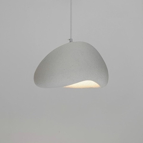 lampa wisząca biała organiczna Kasumi 30 cm – widok klosza