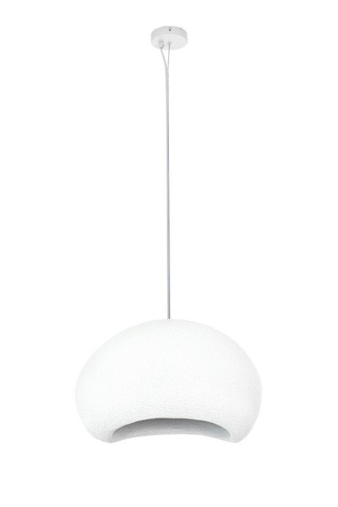 lampa wisząca biała organiczna Kasumi 60 cm na białym przewodzie