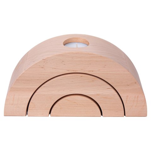 Detal wykonania świeczników Fukurou III z naturalnego drewna olchowego z miejscem na podgrzewacz tealight.