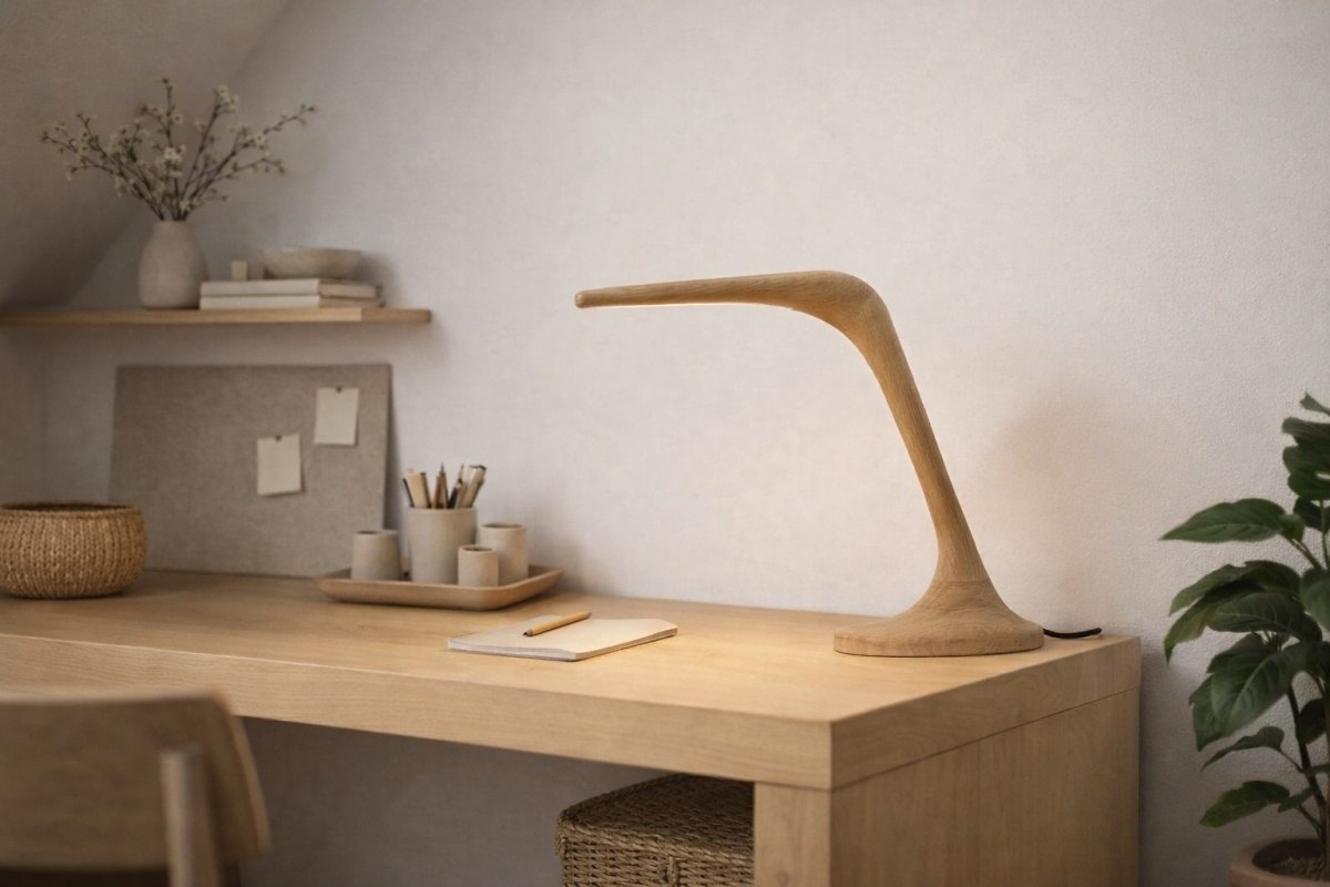 Lampa dębowa japandi Edanami Teburu