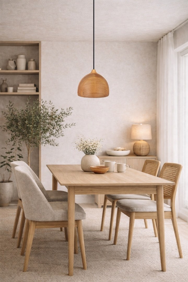 Lampa z drewna olchowego